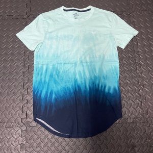 Hollister tie dye curved hem tee